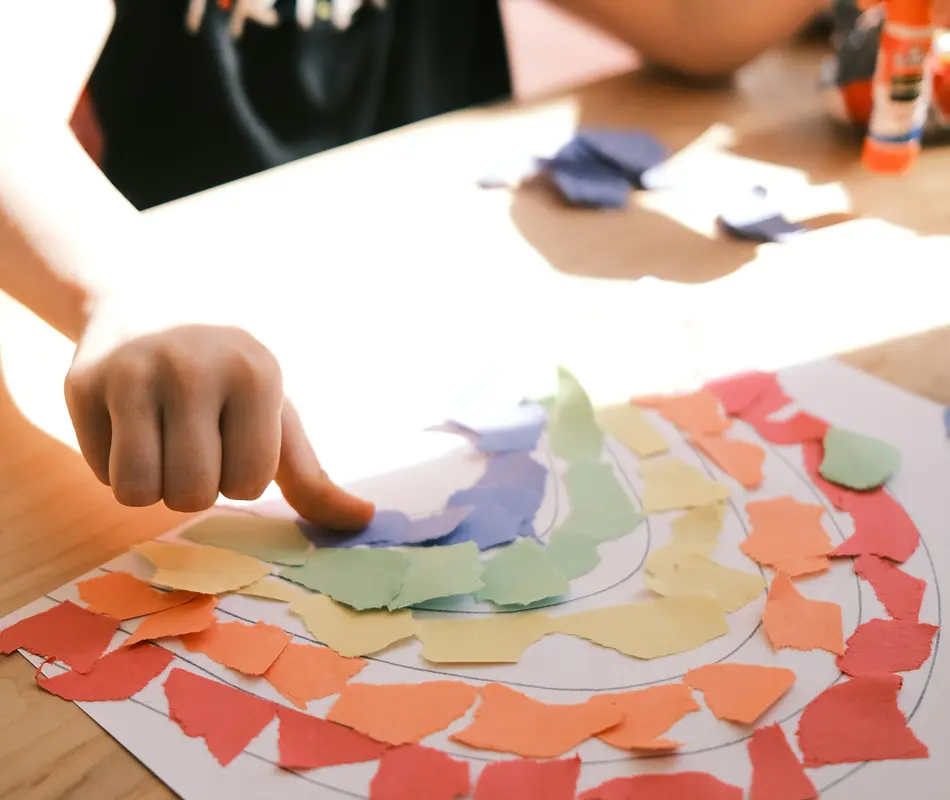 Girl doing craft